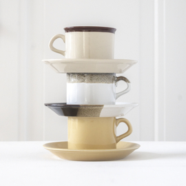 Kop en schotel - Koffie - Thee - vintage - Hitkari  (5x beschikbaar)