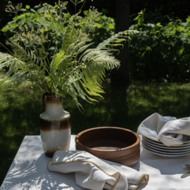 Schaal -Saladeschaal - Serveerschaal - vintage - teak