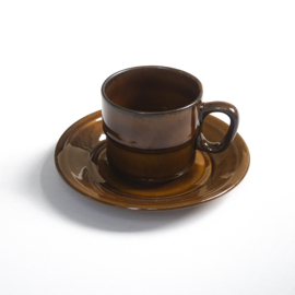 Koffiekop - Espressokop met schotel - vintage  Tulowice - set van TWEE ( 3x2 stuks beschikbaar )