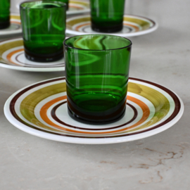 Bord - vintage - Italië - handbeschilderd - set van ZES
