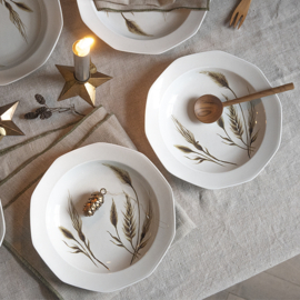 Diep bord - vintage - set van zes - Winterling