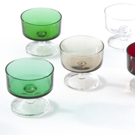 Glas - Coupe - Cavalier - vintage - groen - Luminarc