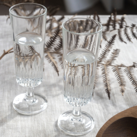 Champagneflute - Champagneglas - vintage - ribbel - set van twee