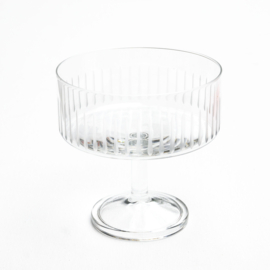 Coupe - Champagne coupe - Glas -  vintage - Streepgravure