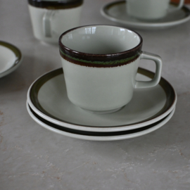 Espressokop en schotel - vintage - Mikasa Japan E 5017 - Indian Summer - Set van VIER