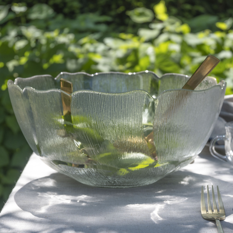 Geheim vluchtelingen Voorwaardelijk Saladeschaal - Serveerschaal - vintage - Glas - set van zeven - inclusief  zes kopjes - vintage - Arcoroc | Schalen & Schaaltjes - alles | Bliek Tof  Tafelen