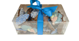 Geboorte chocolade blauw