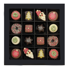 Bonbons geschenkdoos 16 vaks kerst