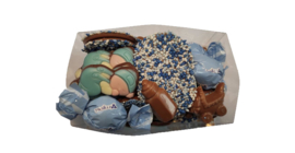 Geboorte chocolade blauw