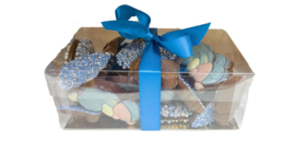 Geboorte chocolade blauw
