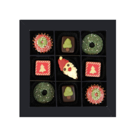 Bonbons geschenkdoos 9 vaks kerst