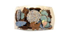 Geboorte chocolade blauw