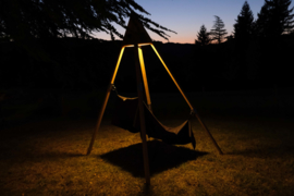 Ligwam – hanging outdoor chair with light