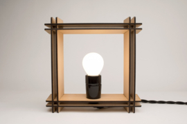 #LAMP No. 1 vierkant beuken – minimalistische dimbare tafellamp