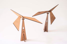 CHIL walnut - balancing bird mobile