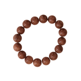 Armband Chunky Jade Beads Brown - Bybjor