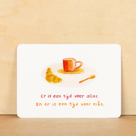 Postkaart Tijd voor niks - ninamaakt