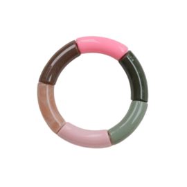 Armband Colorful Rainbow Green/Pink - Bybjor