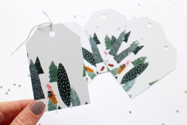 Set van 5 Gifttags Winter Wonderland - Piet & Kees