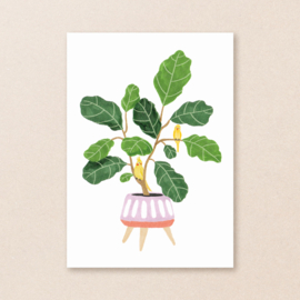 Postkaart Tropische Plant - Studio Kuukeluus