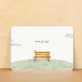 Postkaart Neem je tijd - ninamaakt