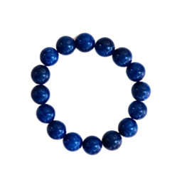 Armband Chunky Jade Beads Cobalt Blue - Bybjor