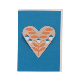 Heart Card Acorns Blue - Jurianne Matter