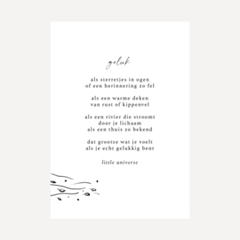 Postkaart Geluk - Little Universe