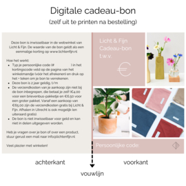 Digitale Licht & Fijn Cadeau-Bon