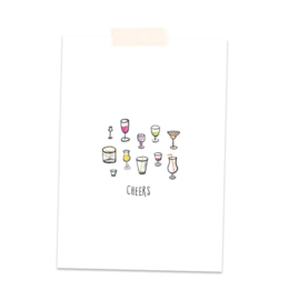 Postkaart Cheers - A Tiny Cheer