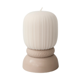 Sculptuurkaars Taupe - FIK Design
