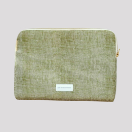 Laptop Hoes Canvas Groen - Les Pensionnaires