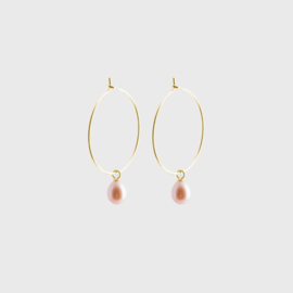Pearl Creole Earrings Gold - Julia Otilia