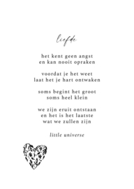 Postkaart Liefde - Little Universe