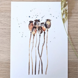 Postkaart Kleine Papavers - Artwork by Madelon