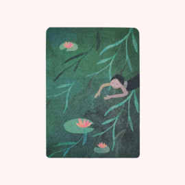 Postkaart Zwemmen - Madame Ziba