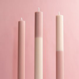 Dinerkaarsen Set van 3  Roze - FIK Design