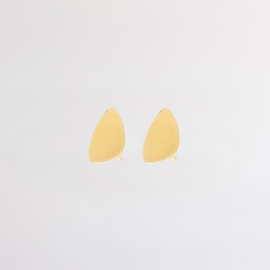 Dainty Pebble Studs Shiny Gold - Julia Otilia