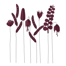 Field Flowers Small Merlot - Jurianne Matter