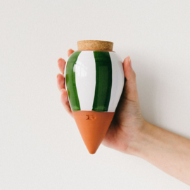 Olla Groen en Wit Gestreept - Pepin