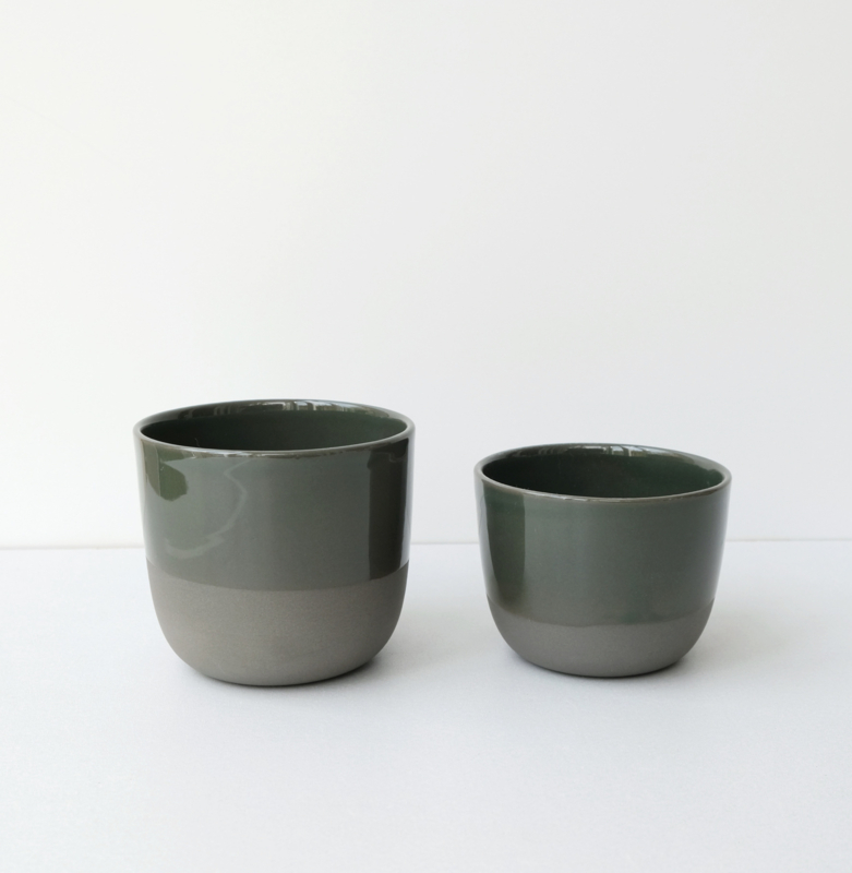 Basic Cup Dark Green - Husk Ceramics