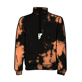 Ontzettende Bleached Zipped Sweater - Logo