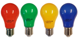 4 stuks LED lamp 2watt peervorm mix van 4 kleuren
