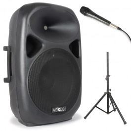 SPS152 Actieve Speaker 15" SD/USB/MP3/BT met Stand