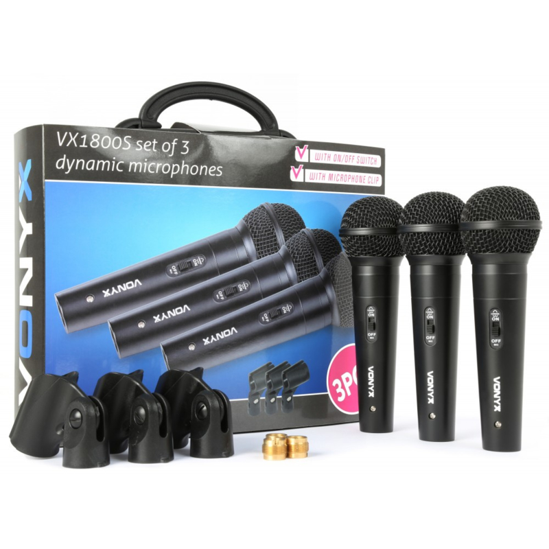 VX1800S Dynamic Microfoon set 3 stuks