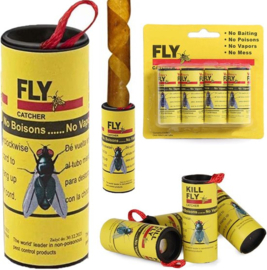 Vliegenplakband - Plakband - Vliegen - Insecten - Ongedierte - 4 rollen - Plak - Vliegenstrip - Strip - Vliegenvangers