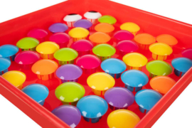 Leerzaam Mozaïek druk knoppen kleuren spel met 45 gekleurde druk knop kralen en 12 verschillende plaatjes