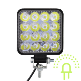 NIEUW! LED Werklamp vierkant 48 watt 10-30v Compact