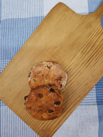 Spelt rozijnenbollen (6 stuks) (vegan)