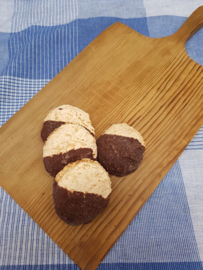 Kokos schuimkoeken met chocolade (glutenvrij)
